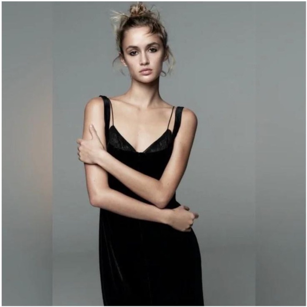 ZARA VELVET CORSET STYLE DRESS - Picture 3 of 10